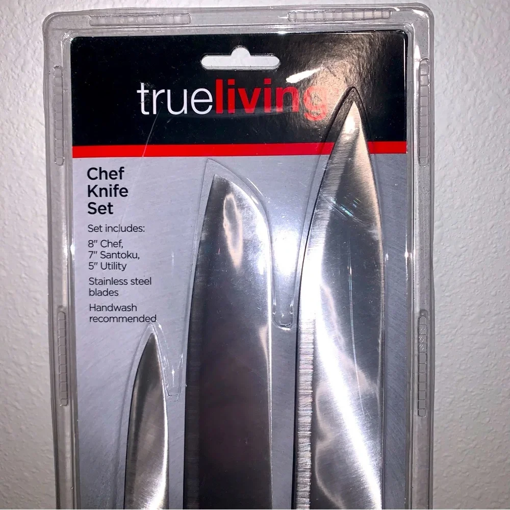 True living 3Pc. Chef Knife Set